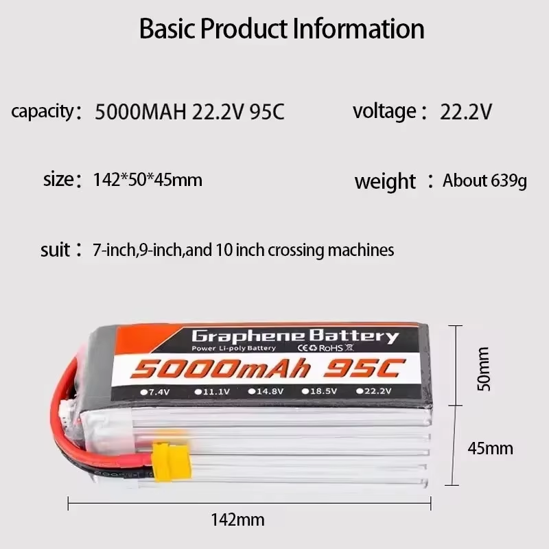 95C 22,2V 6S 5000mAh Lipo pil, - 6S Lipo Battery 22.2V 5000Mah incelemesi ve fiyatı