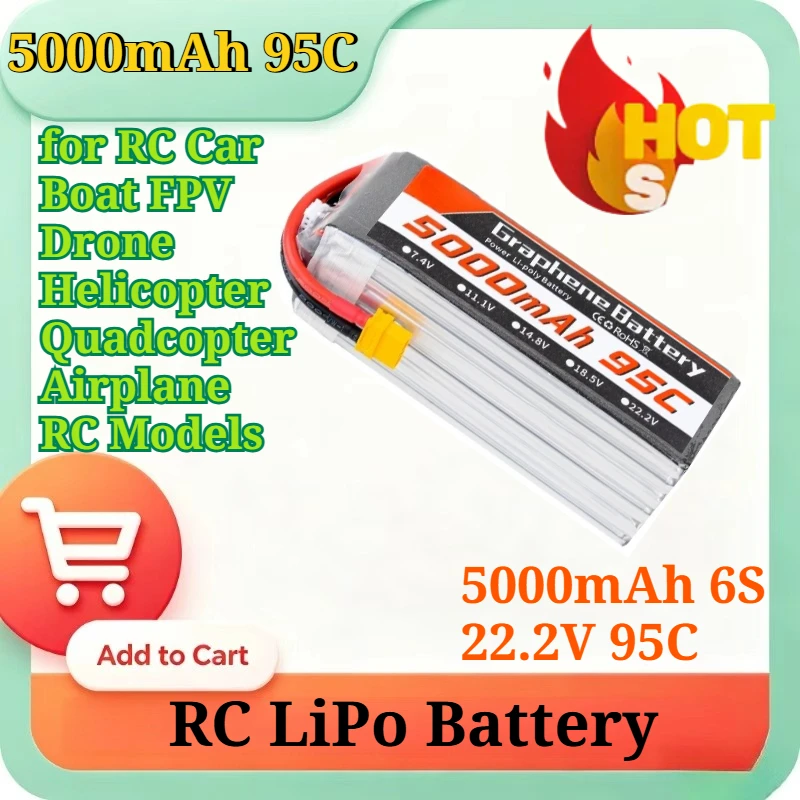 Grafen Lipo Pil 5000mAh 6S 22. - 6S Lipo Battery 22.2V 5000Mah incelemesi ve fiyatı