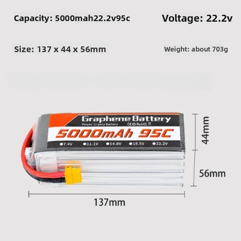 Grafen Lipo Pil 5000mAh 6S 22. - 6S Lipo Battery 22.2V 5000Mah incelemesi ve fiyatı